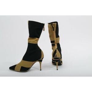 ZIMMERMANN Mid Length Zip Lycra Pointed Toe Boots
